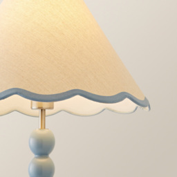 ValueLights Bobbins Blue Scallop Shade Powder Blue LED Floor Lamp - thumbnail 3
