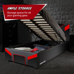 X Rocker Cerberus MKII Carbon Red Single Ottoman Gaming Bed - thumbnail 4