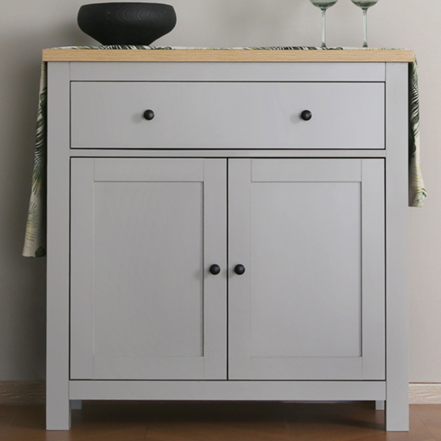 Home Garden Direct Wiltshire 2 Door Single Drawer Grey Whiteboard - image 1