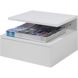 Florence Ashlan Single Drawer White Bedside Table - thumbnail 4
