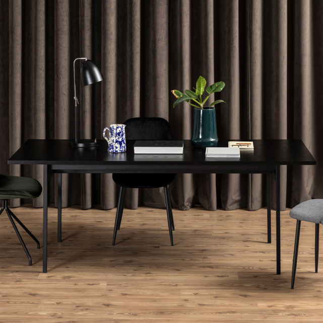 Florence Angus 6 Seater Dining Table Black - image 1