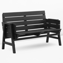 AMATA Usma 2 seater Black Lounge Bench - thumbnail 2