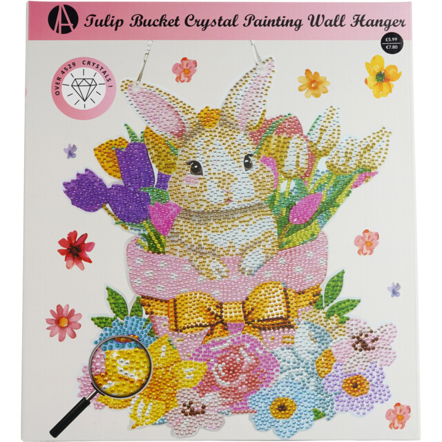 Tulip Bucket Crystal Paint Wall Hanger - Multicolour - image 1