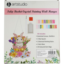 Tulip Bucket Crystal Paint Wall Hanger - Multicolour - thumbnail 2