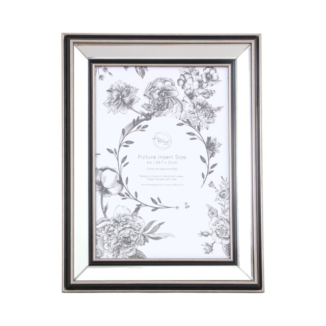 Mode Mirrored Photo Frame Silver A4 - image 1