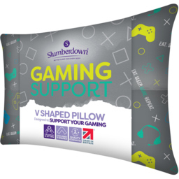 Slumberdown Gaming V Shaped Pillow Green - thumbnail 2