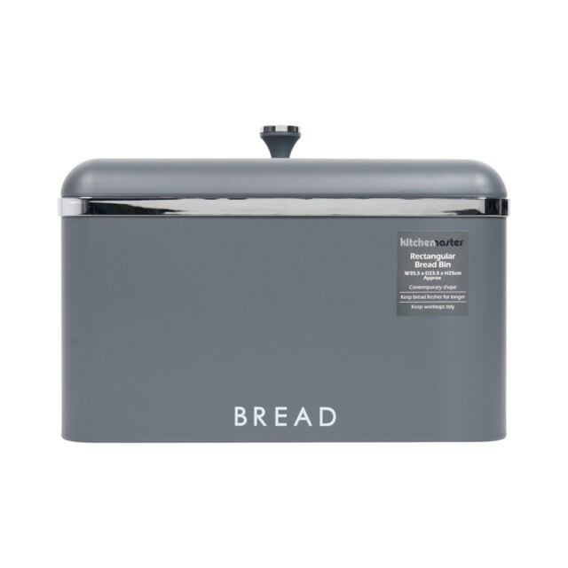 Rectangular Bread Bin Grey - image 1