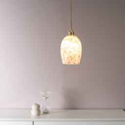 ValueLights India White Confetti Glass Easy Fit Shade - thumbnail 2