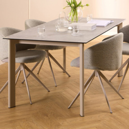 Florence Palermo 6 Seater Rectangular Grey Ceramic Dining Table