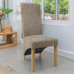 Baxter Set of 2 Oatmeal Tweed Dining Chair