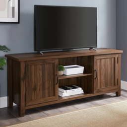 Centurion Ranch Walnut 2 Door 2 Shelf TV Cabinet