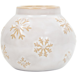 Mistletoe Cottage Cream Snowflake Christmas Tealight Holder - thumbnail 4