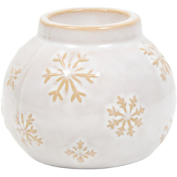 Mistletoe Cottage Cream Snowflake Christmas Tealight Holder - thumbnail 2