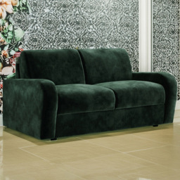 Jay-Be Deco 2 Seater Luxe Velvet Bottle Green Sofa Bed with e-Sprung Mattress