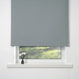 Chelsea Grey Plain Polyester Blackout Blind 90 x 165cm - thumbnail 2