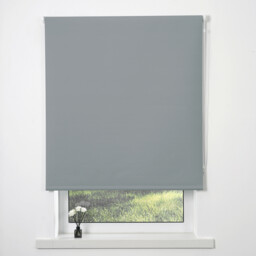 Chelsea Grey Plain Polyester Blackout Blind 90 x 165cm - thumbnail 1