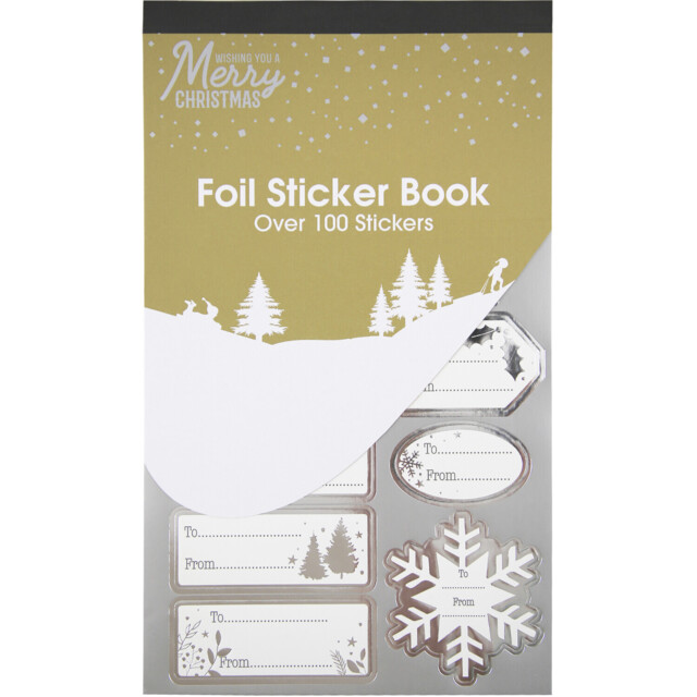 Foil 100 Christmas Sticker Book
