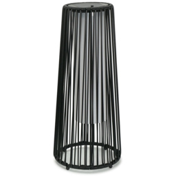 ValueLight Rattan Black Small Solar Floor Lamp