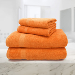 Mayfair Egyptian Cotton Orange Bath Sheet Set of 2 - thumbnail 3
