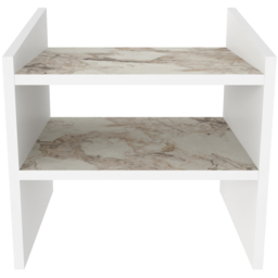Decorotika Adin White Ephesus 3 Shelf Bedside Table - thumbnail 2