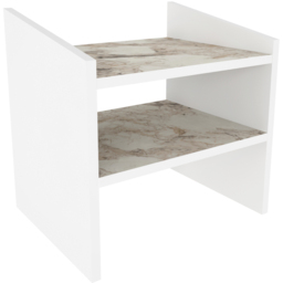 Decorotika Adin White Ephesus 3 Shelf Bedside Table - thumbnail 3