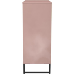 Crowndale Fluted 5 Drawer Kobe Pink Chest of Drawers Ready Assembled - thumbnail 3
