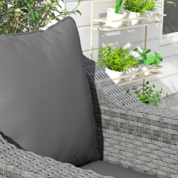 Outsunny Charcoal Grey Seat and Back Cushion Set - thumbnail 3
