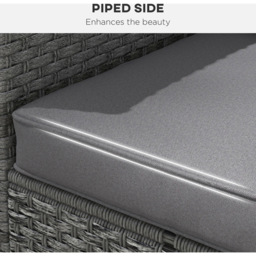 Outsunny Charcoal Grey Seat and Back Cushion Set - thumbnail 4