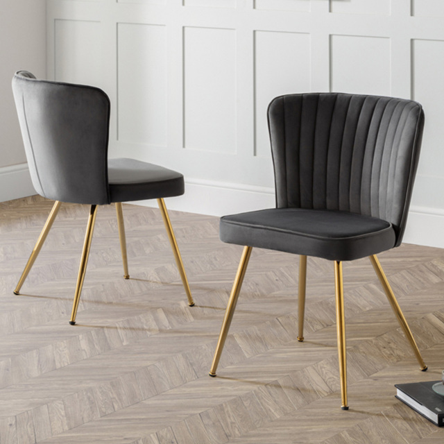 Julian Bowen Cannes Set of 2 Grey Dining Chairs - image 1