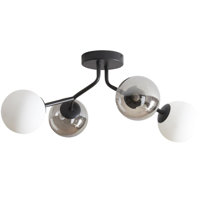 Madrid 4 Light Black Ceiling Light - image 1