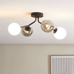 Madrid 4 Light Black Ceiling Light - thumbnail 2