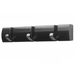House of Home Black 3 Hook Coat Hooks Mountable Board