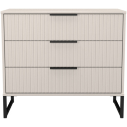 Crowndale Fluted 3 Drawer Kashmir Matt Chest of Drawers Ready Assembled - thumbnail 2