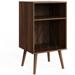 GFW Jaxon Warm Walnut 2 Shelf Open Turn Table Cabinet - thumbnail 2