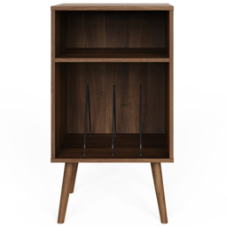 GFW Jaxon Warm Walnut 2 Shelf Open Turn Table Cabinet - thumbnail 3