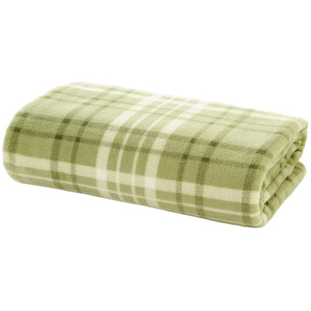 Deyongs Snuggle Touch Sage Check Pattern Throw 140 x 180cm - image 1