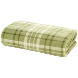 Deyongs Snuggle Touch Sage Check Pattern Throw 140 x 180cm - thumbnail 1
