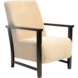 Desser Cheshire Black and Beige Fluff Fabric Accent Chair - thumbnail 2