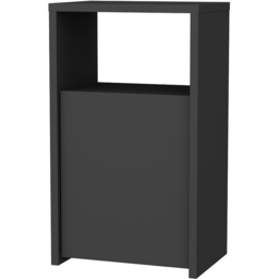 Decorotika Carlin Anthracite Single Door Single Shelf Bedside Table - thumbnail 2