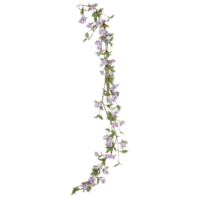 Single Green and Purple Morning Glory Garland 180cm in Assorted styles - image 1