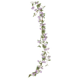 Single Green and Purple Morning Glory Garland 180cm in Assorted styles - thumbnail 1