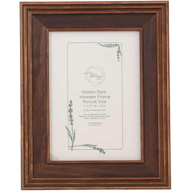 The Port. Co Gallery Haldon Brown Wooden Photo Frame 7 x 5 inch - image 1