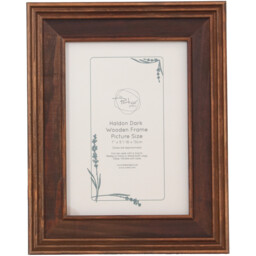 The Port. Co Gallery Haldon Brown Wooden Photo Frame 7 x 5 inch