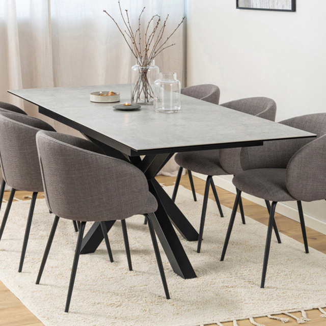 Florence Heaven Ceramic 8 Seater Extendable Dining Table Grey - image 1