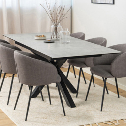 Florence Heaven Ceramic 8 Seater Extendable Dining Table Grey - thumbnail 1