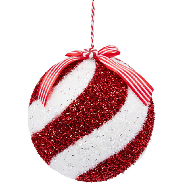 Candy Cane Lane Red Large Christmas Bauble - image 1