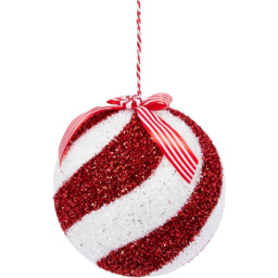 Candy Cane Lane Red Large Christmas Bauble - thumbnail 2