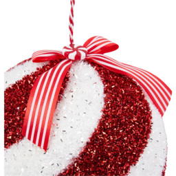 Candy Cane Lane Red Large Christmas Bauble - thumbnail 3