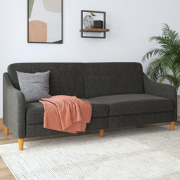 Dorel Jasper 3 Seater Grey Linen Sprung Sofa Bed - thumbnail 1