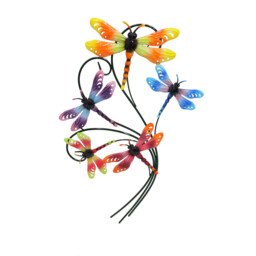 Multicolour Dragonflies Indoor and Outdoor 77 x 48cm Wall Art - thumbnail 2